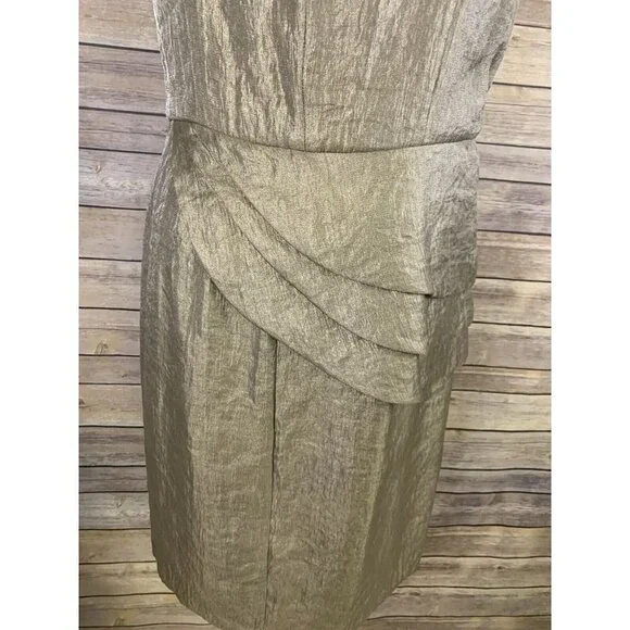 London Times Womens 12 Metallic Dress Sleeveless - Picture 9 of 12